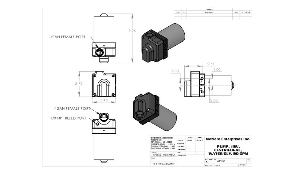 Electric Pump Remote 20 Gpm Inline Single In Single Out