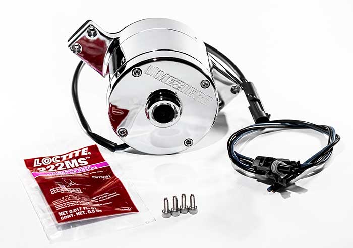 Meziere WP100SHD ビレット HD 電動ウォーターポンプ (ブラック、BBC)