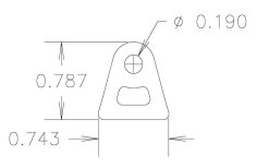 Chassis Tab, Flat #121, 4130 material, .06" thick, 20 pcs