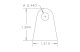 Chassis Tab, Flat #112, 4130 material, 1/8" thick, 20 pcs