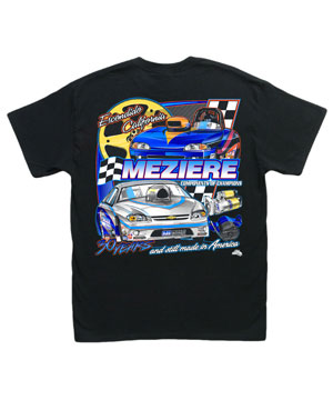 Racing Apparel, Black T-Shirt, Door Car Design, Adult Small