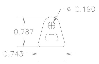 Chassis Tab, Flat #121, 4130 material, .06" thick, 4 pcs