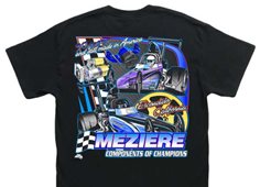 Racing Apparel, Black T-Shirt, Dragsters Design, Adult Medium