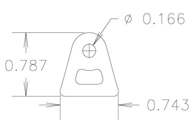 Chassis Tab, Flat #120, 4130 material, .06" thick, 4 pcs