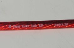 Power Cable, 10 Gauge, Red, 20'