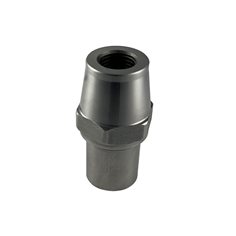 Tube End with hex, fits 1" x .095 tube, 1/2-20 left thread