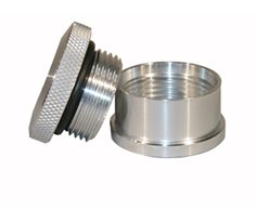 Cap and Bung Assembly, Rear End or Weight Bar Style, Stainless Steel Bung