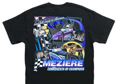 Racing Apparel, Black T-Shirt, Dragsters Design, Adult Small