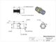 Tube End with hex, fits 1" x .058 tube, 1/2-20 left thread