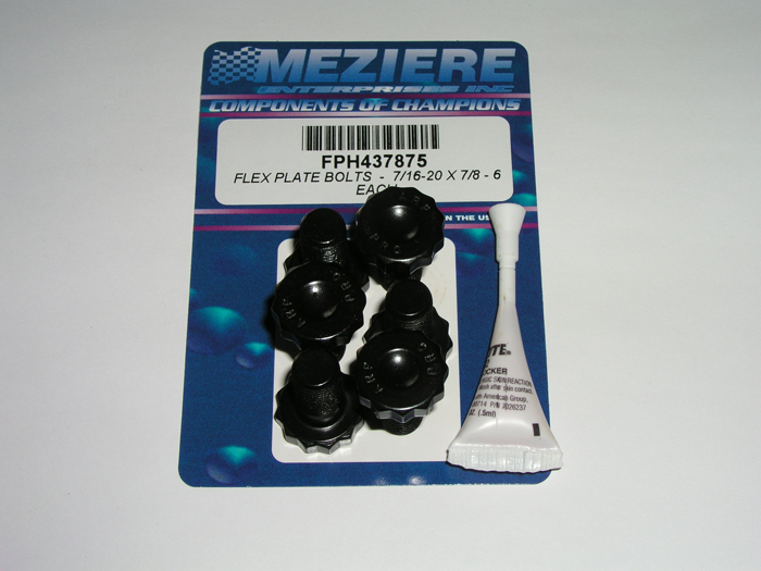 Flex Plate Bolts, 7/16" x .875" long. Set of 6 bolts. Meziere Enterprises