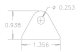 Chassis Tab, Flat #113, 4130 material, 1/8" thick, 20 pcs