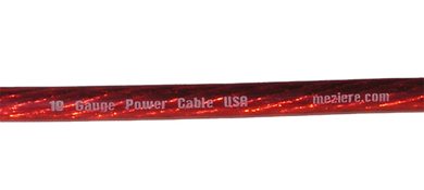 Power Cable, 10 Gauge, Red, 100'